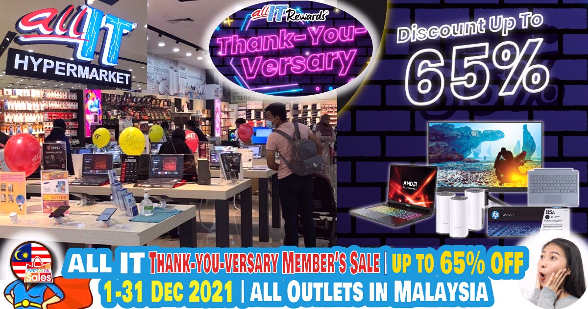 EOS-MY-ALL-IT-Thank-You-Versary-Sale-December-2021 - Audio System & Visual System Cameras Computer Accessories Electronics & Computers Home Appliances Internet & Communication IT Gadgets Accessories Kuala Lumpur Laptop Location Mobile Phone Movie & Music & Games Putrajaya Selangor Tablets Warehouse Sale & Clearance in Malaysia 