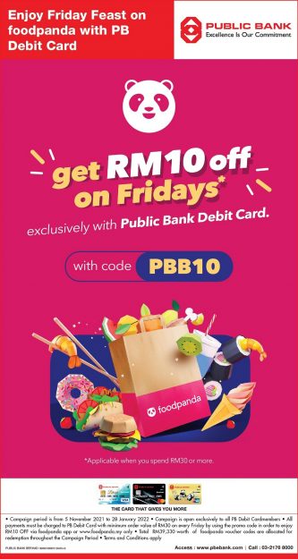 Foodpanda-Special-Deal-with-Public-Bank-333x625 - Bank & Finance Johor Kedah Kelantan Kuala Lumpur Melaka Negeri Sembilan Online Store Others Pahang Penang Perak Perlis Promotions & Freebies Public Bank Putrajaya Sabah Sarawak Selangor Terengganu 