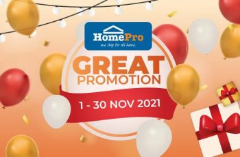 HomePro-Great-Promotion-350x230 - Beddings Furniture Home & Garden & Tools Home Decor Johor Kedah Kelantan Kuala Lumpur Melaka Negeri Sembilan Pahang Penang Perak Perlis Promotions & Freebies Putrajaya Sabah Sarawak Selangor Terengganu 