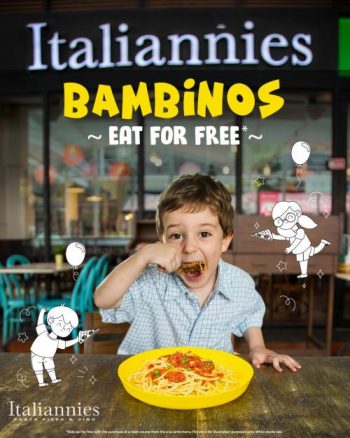 Italiannies-Kids-Eat-For-Free-Promotion-350x438 - Beverages Food , Restaurant & Pub Kuala Lumpur Promotions & Freebies Selangor 