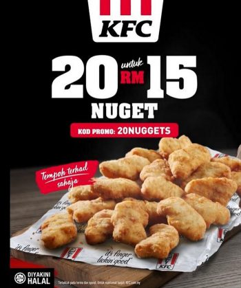 KFC-20pcs-Nuggets-Promo-350x419 - Beverages Food , Restaurant & Pub Johor Kedah Kelantan Kuala Lumpur Melaka Negeri Sembilan Online Store Pahang Penang Perak Perlis Promotions & Freebies Putrajaya Sabah Sarawak Selangor Terengganu 