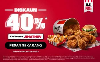 KFC-Delivery-11.11-Promotion-40-off-350x219 - Beverages Food , Restaurant & Pub Johor Kedah Kelantan Kuala Lumpur Melaka Negeri Sembilan Online Store Pahang Penang Perak Perlis Promotions & Freebies Putrajaya Sabah Sarawak Selangor Terengganu 