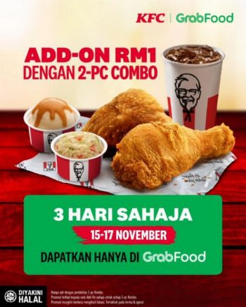 KFC-GrabFood-Add-On-RM1-Promotion-350x438 - Beverages Food , Restaurant & Pub Johor Kedah Kelantan Kuala Lumpur Melaka Negeri Sembilan Pahang Penang Perak Perlis Promotions & Freebies Putrajaya Sabah Sarawak Selangor Terengganu 