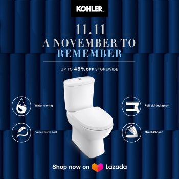 KOHLER-11.11-Promo-at-Lazada-1-350x350 - Home & Garden & Tools Johor Kedah Kelantan Kuala Lumpur Melaka Negeri Sembilan Online Store Pahang Penang Perak Perlis Promotions & Freebies Putrajaya Sabah Sanitary & Bathroom Sarawak Selangor Terengganu 