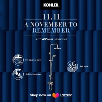 KOHLER-11.11-Promo-at-Lazada-3-350x350 - Home & Garden & Tools Johor Kedah Kelantan Kuala Lumpur Melaka Negeri Sembilan Online Store Pahang Penang Perak Perlis Promotions & Freebies Putrajaya Sabah Sanitary & Bathroom Sarawak Selangor Terengganu 