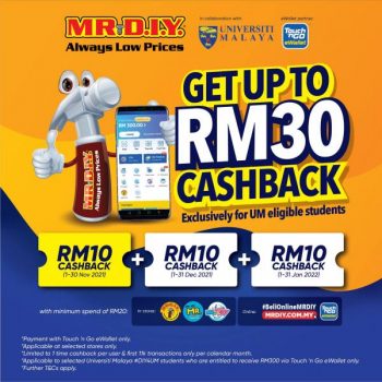 MR-DIY-University-Malaya-Students-Cashback-Promo-350x350 - Johor Kedah Kelantan Kuala Lumpur Melaka Negeri Sembilan Others Pahang Penang Perak Perlis Promotions & Freebies Putrajaya Sabah Sarawak Selangor Terengganu 