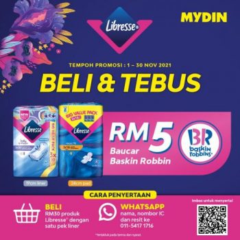 MYDIN-Libresse-Free-Baskin-Robbins-Voucher-Promotion-350x350 - Johor Kedah Kelantan Kuala Lumpur Melaka Negeri Sembilan Pahang Penang Perak Perlis Promotions & Freebies Putrajaya Sabah Sarawak Selangor Supermarket & Hypermarket Terengganu 