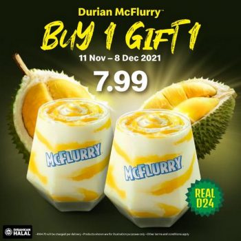 McDonalds-D24-Durian-McFlurry-Buy-1-Free-1-Promotion-350x350 - Beverages Food , Restaurant & Pub Johor Kedah Kelantan Kuala Lumpur Melaka Negeri Sembilan Pahang Penang Perak Perlis Promotions & Freebies Putrajaya Sabah Sarawak Selangor Terengganu 