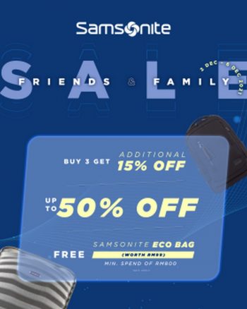 Samsonite-Friends-Family-Sale-350x438 - Johor Kedah Kelantan Kuala Lumpur Luggage Malaysia Sales Melaka Negeri Sembilan Pahang Penang Perak Perlis Putrajaya Sabah Sarawak Selangor Sports,Leisure & Travel Terengganu 