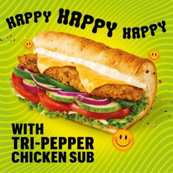 Subway-Tri-Pepper-Chicken-Sub-Promo-350x350 - Beverages Food , Restaurant & Pub Johor Kedah Kelantan Kuala Lumpur Melaka Negeri Sembilan Pahang Penang Perak Perlis Promotions & Freebies Putrajaya Sabah Sarawak Selangor Terengganu 