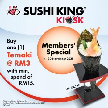 Sushi-King-Kiosk-Members-Temaki-at-RM3-Promotion-350x350 - Beverages Food , Restaurant & Pub Promotions & Freebies Selangor 