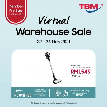 TBM-Virtual-Warehouse-Sale-1-350x350 - Electronics & Computers Home Appliances Johor Kedah Kelantan Kitchen Appliances Kuala Lumpur Melaka Negeri Sembilan Online Store Pahang Penang Perak Perlis Putrajaya Sabah Sarawak Selangor Terengganu Warehouse Sale & Clearance in Malaysia 