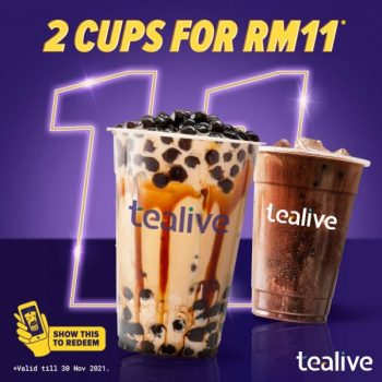 Tealive-2-Cups-@-RM11-Promotion-350x350 - Beverages Food , Restaurant & Pub Johor Kedah Kelantan Kuala Lumpur Melaka Negeri Sembilan Pahang Penang Perak Perlis Promotions & Freebies Putrajaya Sabah Sarawak Selangor Terengganu 