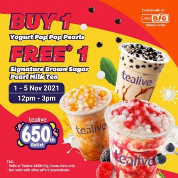 Tealive-Buy-1-Free-1-Promotion-at-AEON-BiG-Danau-Kota-350x350 - Beverages Food , Restaurant & Pub Kuala Lumpur Promotions & Freebies Selangor 