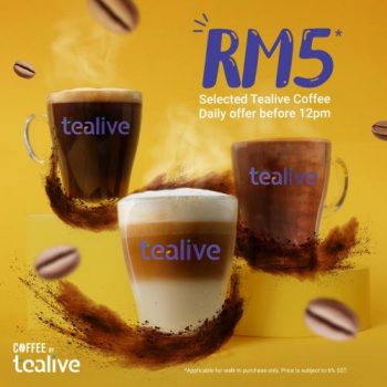 Tealive-Coffee-for-RM5-Promotion-350x350 - Beverages Food , Restaurant & Pub Johor Kedah Kelantan Kuala Lumpur Melaka Negeri Sembilan Pahang Penang Perak Perlis Promotions & Freebies Putrajaya Sabah Sarawak Selangor Terengganu 