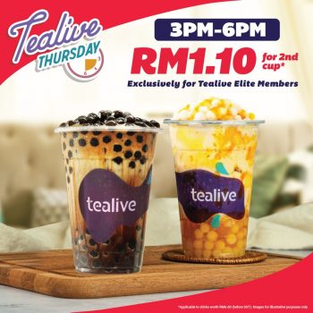 Tealive-Thursday-Deal-350x350 - Beverages Food , Restaurant & Pub Johor Kedah Kelantan Kuala Lumpur Melaka Negeri Sembilan Pahang Penang Perak Perlis Promotions & Freebies Putrajaya Sabah Sarawak Selangor Terengganu 