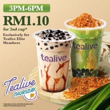 Tealive-Thursday-Promotion-350x350 - Beverages Food , Restaurant & Pub Johor Kedah Kelantan Kuala Lumpur Melaka Negeri Sembilan Pahang Penang Perak Perlis Promotions & Freebies Putrajaya Sabah Sarawak Selangor Terengganu 