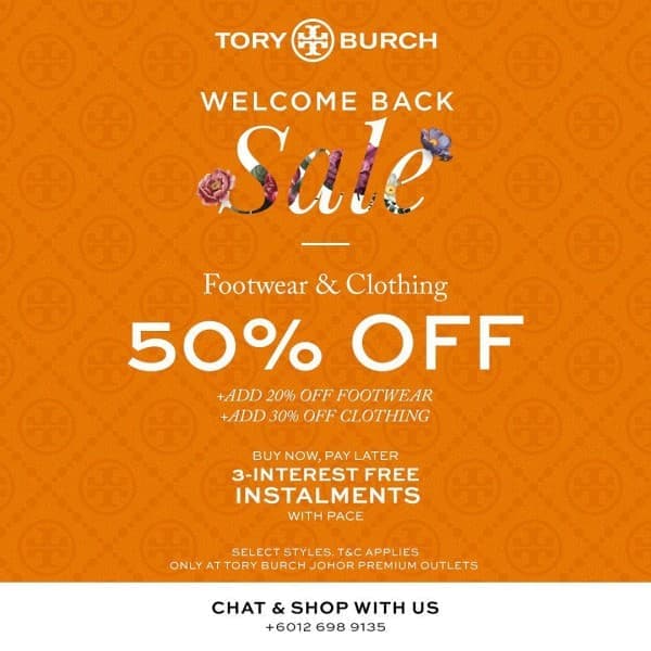 8-30 Nov 2021: Tory Burch Special Sale at Johor Premium Outlets -  