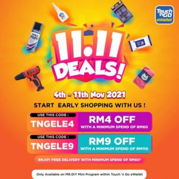 Touch-n-Go-eWallet-MR-DIY-11.11-Promotion-350x350 - Johor Kedah Kelantan Kuala Lumpur Melaka Negeri Sembilan Online Store Others Pahang Penang Perak Perlis Promotions & Freebies Putrajaya Sabah Sarawak Selangor Terengganu 