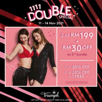 Triumph-11.11-Sale-at-Mitsui-Outlet-Park-350x350 - Fashion Lifestyle & Department Store Lingerie Malaysia Sales Selangor 