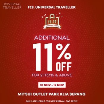 Universal-Traveller-11.11-Sale-at-Mitsui-Outlet-Park-350x350 - Luggage Malaysia Sales Selangor Sports,Leisure & Travel 