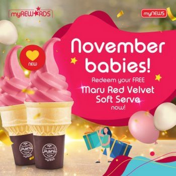 myNEWS-Free-Maru-Soft-Serve-for-November-Babies-350x350 - Beverages Food , Restaurant & Pub Ice Cream Johor Kedah Kelantan Kuala Lumpur Melaka Negeri Sembilan Online Store Pahang Penang Perak Perlis Promotions & Freebies Putrajaya Sabah Sarawak Selangor Terengganu 