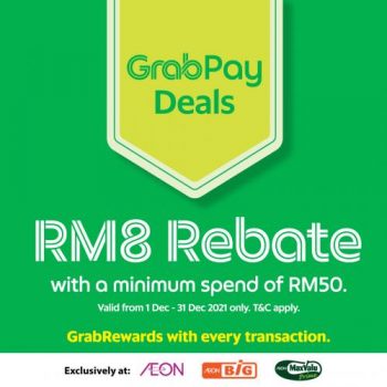 AEON-BiG-GrabPay-RM8-Rebate-Promotion-350x350 - Johor Kedah Kelantan Kuala Lumpur Melaka Negeri Sembilan Pahang Penang Perak Perlis Promotions & Freebies Putrajaya Sabah Sarawak Selangor Supermarket & Hypermarket Terengganu 