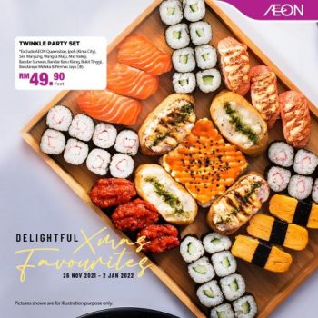 AEON-Christmas-Sushi-Promotion-350x350 - Johor Kedah Kelantan Kuala Lumpur Melaka Negeri Sembilan Pahang Penang Perak Perlis Promotions & Freebies Putrajaya Sabah Sarawak Selangor Supermarket & Hypermarket Terengganu 