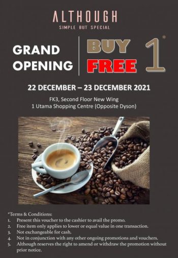 ALTHOUGH-Buy-1-FREE-1-Opening-Promotion-at-1-Utama-350x505 - Beverages Food , Restaurant & Pub Promotions & Freebies Selangor 