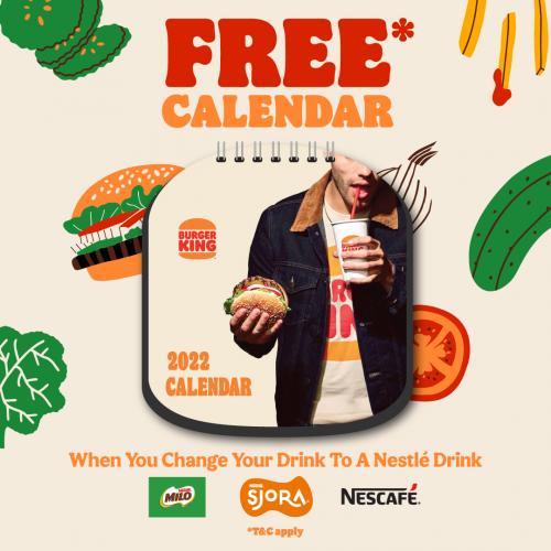 Free Food Calendar 2022 7 Dec 2021 Onward: Burger King Free 2022 Calender Promotion -  Everydayonsales.com