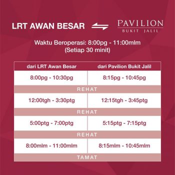 Pavilion-Bukit-Jalil-Free-Shuttle-Service-1-350x350 - Kuala Lumpur Others Promotions & Freebies Selangor 