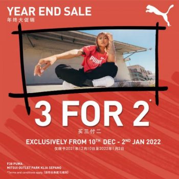 Puma-Outlet-Year-End-Sale-3-For-2-at-Mitsui-Outlet-Park-350x350 - Apparels Fashion Accessories Fashion Lifestyle & Department Store Malaysia Sales Selangor 
