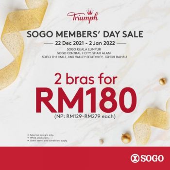 SOGO-Members-Day-Triumph-Sloggi-Sale-1-350x350 - Fashion Accessories Fashion Lifestyle & Department Store Johor Kuala Lumpur Lingerie Selangor Supermarket & Hypermarket 