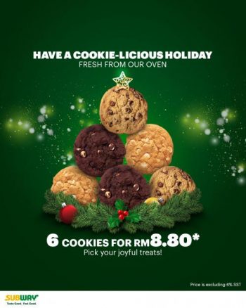 Subway-Christmas-6-Cookies-Promo-350x438 - Beverages Food , Restaurant & Pub Johor Kedah Kelantan Kuala Lumpur Melaka Negeri Sembilan Pahang Penang Perak Perlis Promotions & Freebies Putrajaya Sabah Sarawak Selangor Terengganu 