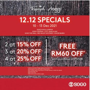 Triumph-Sloggi-12.12-Sale-at-SOGO-350x347 - Fashion Accessories Fashion Lifestyle & Department Store Johor Kuala Lumpur Lingerie Malaysia Sales Selangor Underwear 