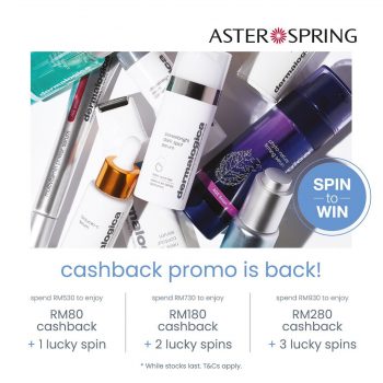 AsterSpring-Cashback-Promo-350x350 - Beauty & Health Johor Kedah Kelantan Kuala Lumpur Melaka Negeri Sembilan Pahang Penang Perak Perlis Personal Care Promotions & Freebies Putrajaya Sabah Sarawak Selangor Skincare Terengganu 