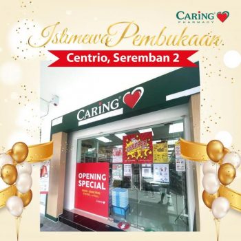 Caring-Pharmacy-Opening-Promotion-at-Centrio-Seremban-2-350x350 - Beauty & Health Health Supplements Negeri Sembilan Personal Care Promotions & Freebies 