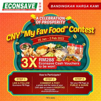 Econsave-CNY-My-Fav-Food-Contest-350x350 - Events & Fairs Johor Kedah Kelantan Kuala Lumpur Melaka Negeri Sembilan Pahang Penang Perak Perlis Putrajaya Sabah Sarawak Selangor Supermarket & Hypermarket Terengganu 