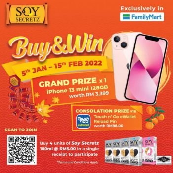 FamilyMart-Soy-Secretz-Buy-Win-iPhone-Promotion-350x350 - Johor Kedah Kelantan Kuala Lumpur Melaka Negeri Sembilan Pahang Penang Perak Perlis Promotions & Freebies Putrajaya Sabah Sarawak Selangor Supermarket & Hypermarket Terengganu 