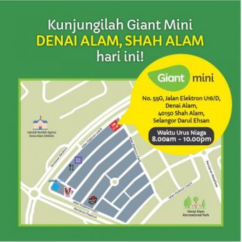 Giant-Mini-Opening-Promotion-at-Denai-Alam-1-350x350 - Promotions & Freebies Selangor Supermarket & Hypermarket 