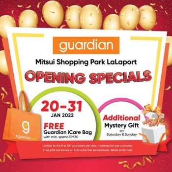 Guardian-Opening-Special-at-Mitsui-Shopping-Park-Lalaport-350x350 - Beauty & Health Cosmetics Health Supplements Kuala Lumpur Personal Care Promotions & Freebies Selangor 