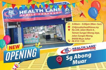 Health-Lane-Family-Pharmacy-Opening-Deal-at-SG.-Abong-Muar-350x233 - Beauty & Health Health Supplements Johor Personal Care Promotions & Freebies 