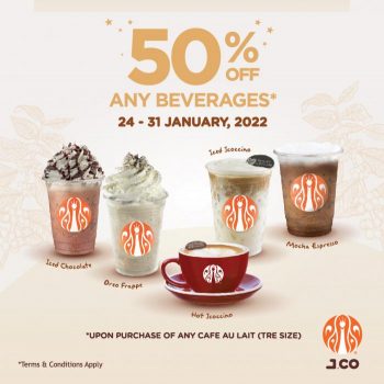 J.Co-50-OFF-Any-Beverage-Promotion-350x350 - Beverages Desserts Food , Restaurant & Pub Johor Kedah Kelantan Kuala Lumpur Melaka Negeri Sembilan Pahang Penang Perak Perlis Promotions & Freebies Putrajaya Sabah Sarawak Selangor Terengganu 