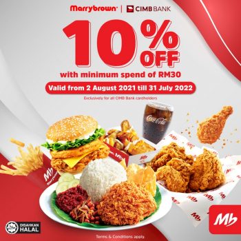 Marrybrown-CIMB-Promo-350x350 - Bank & Finance Beverages CIMB Bank Food , Restaurant & Pub Johor Kedah Kelantan Kuala Lumpur Melaka Negeri Sembilan Pahang Penang Perak Perlis Promotions & Freebies Putrajaya Sabah Sarawak Selangor Terengganu 