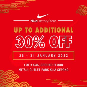 Nike-Lunar-New-Year-Sale-at-Mitsui-Outlet-Park-KLIA-350x350 - Apparels Fashion Accessories Fashion Lifestyle & Department Store Footwear Malaysia Sales Selangor 