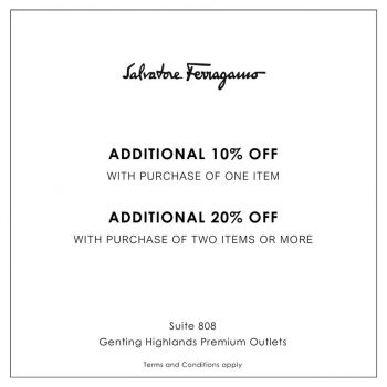 Salvatore-Ferragamo-Special-Sale-at-Genting-Highlands-Premium-Outlets-350x350 - Apparels Fashion Accessories Fashion Lifestyle & Department Store Footwear Malaysia Sales Pahang 