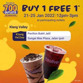 Tealive-Buy-1-Free-1-Beverage-Promo-2-350x350 - Beverages Food , Restaurant & Pub Johor Kedah Melaka Negeri Sembilan Penang Perak Promotions & Freebies 