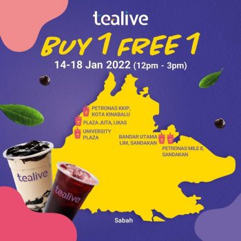 Tealive-Buy-1-Free-1-Deal-350x350 - Beverages Food , Restaurant & Pub Promotions & Freebies Sabah 
