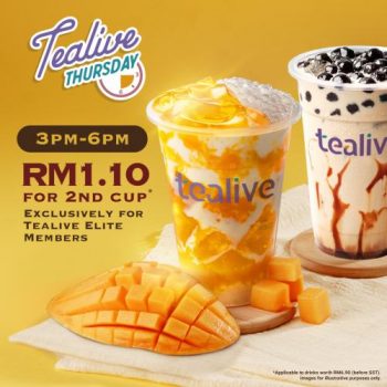 Tealive-Thursday-Promotion-350x350 - Beverages Food , Restaurant & Pub Johor Kedah Kelantan Kuala Lumpur Melaka Negeri Sembilan Pahang Penang Perak Perlis Promotions & Freebies Putrajaya Sabah Sarawak Selangor Terengganu 