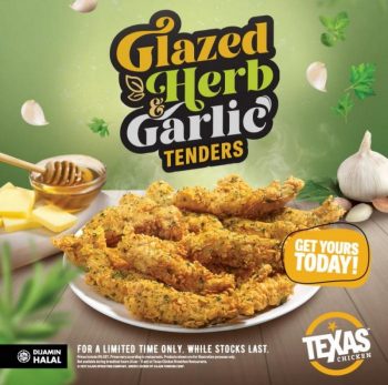 Texas-Chicken-Glazed-Herb-Garlic-Tenders-Promo-350x347 - Beverages Food , Restaurant & Pub Johor Kedah Kelantan Kuala Lumpur Melaka Negeri Sembilan Pahang Penang Perak Perlis Promotions & Freebies Putrajaya Sabah Sarawak Selangor Terengganu 